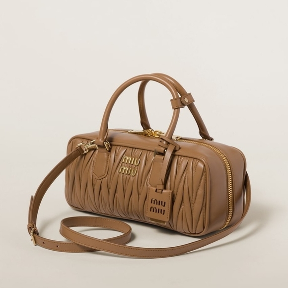 Miu Miu Arcadi Matelasse Bag Camel - Picture 2 of 5
